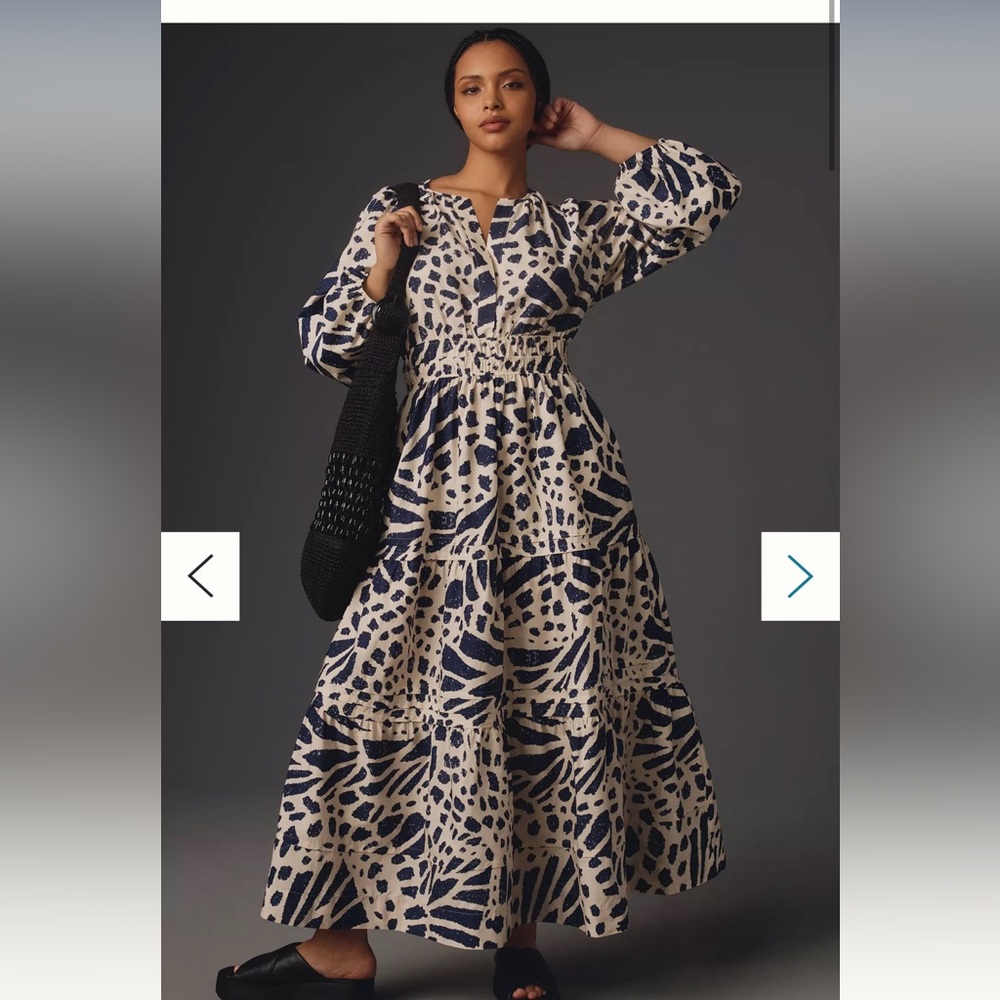 Anthropologie somerset long sleeve maxi dress 1XL